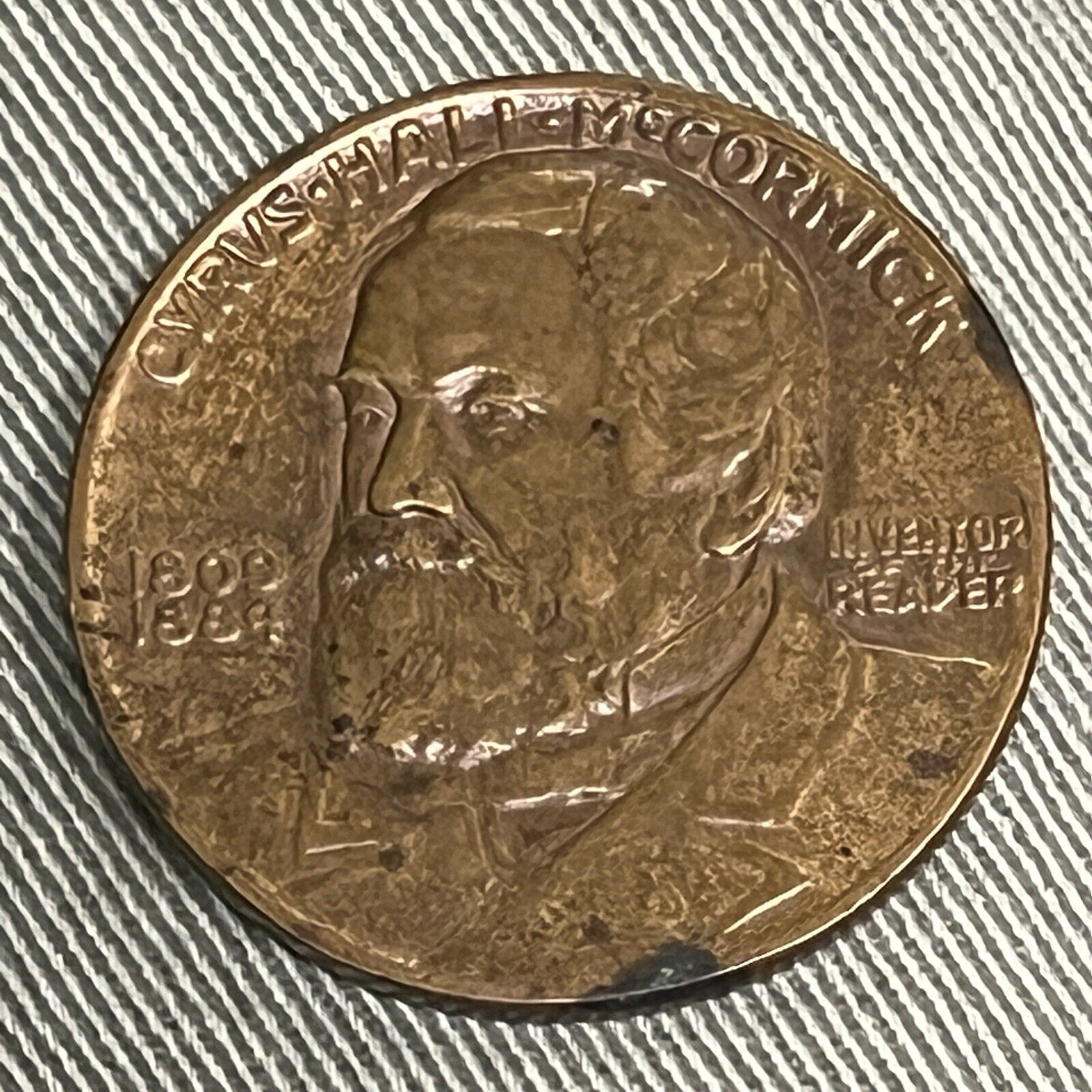 Vintage 1931 Cyrus Hall McCormick International Harvester Reaper Coin