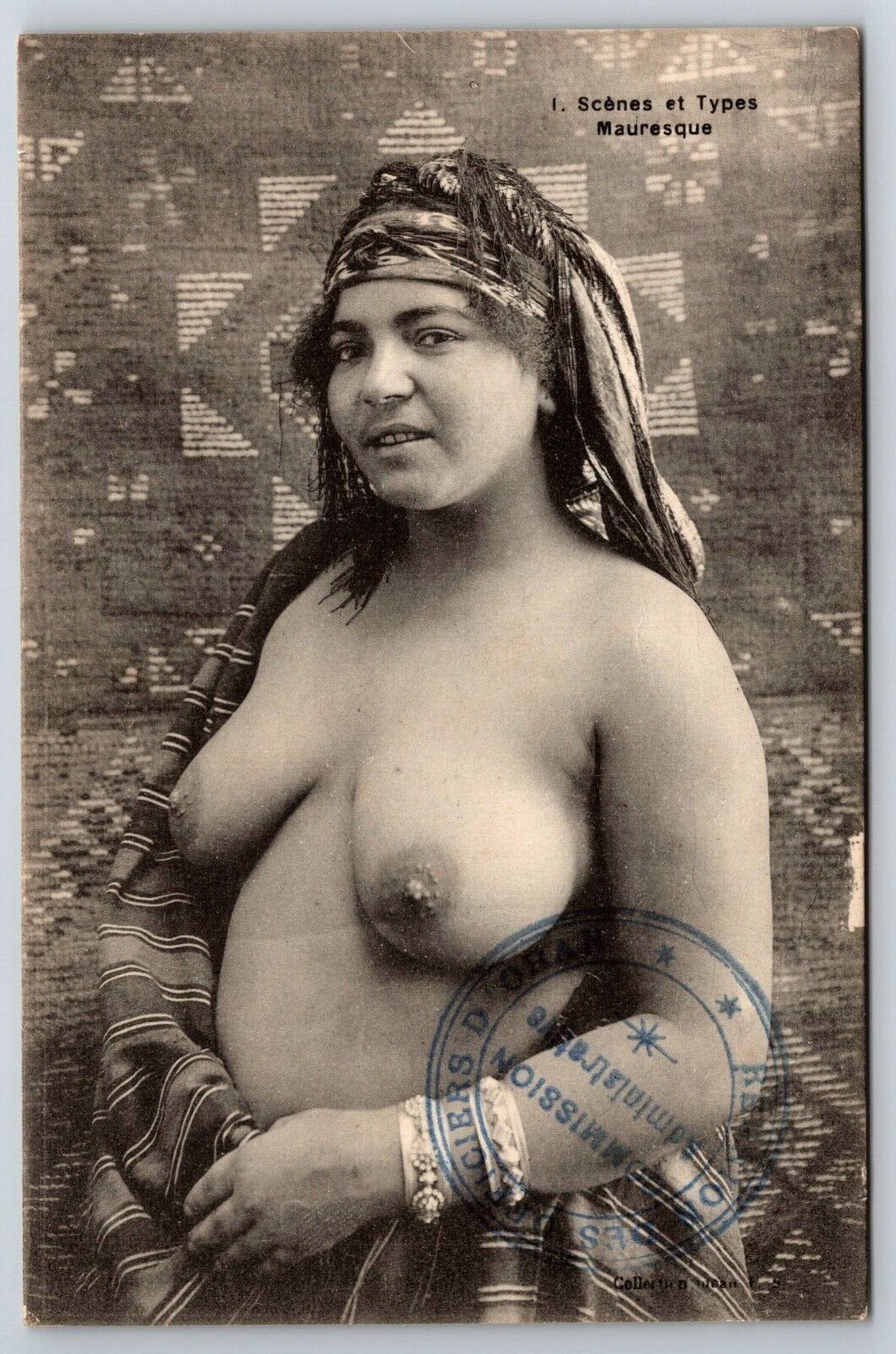 Scenes Mauresque Nude Moorish Woman Vintage Ethnic Postcard French Algeria