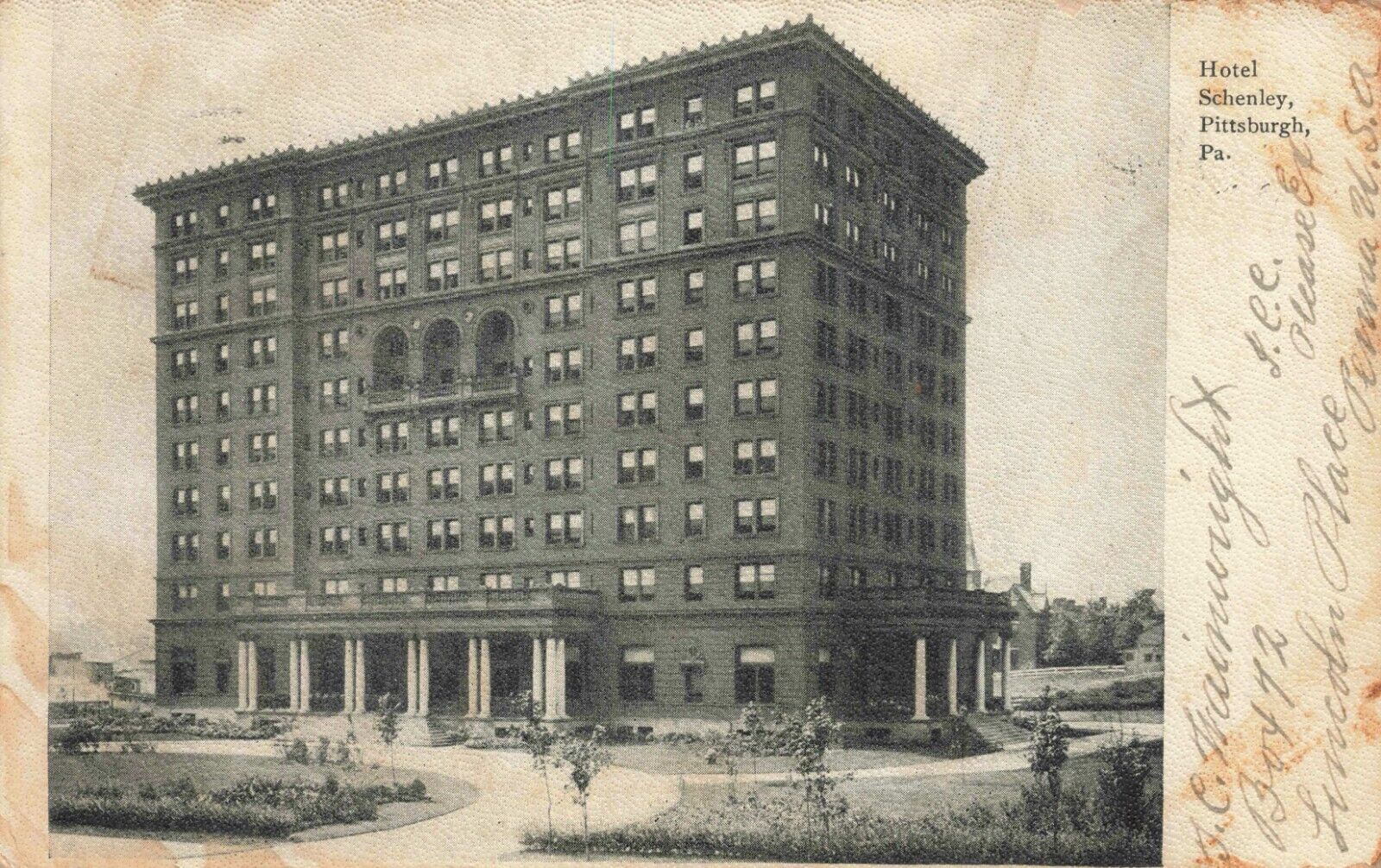 Postcard Hotel Schenley Pittsburgh Pennsylvania PA UDB 1906