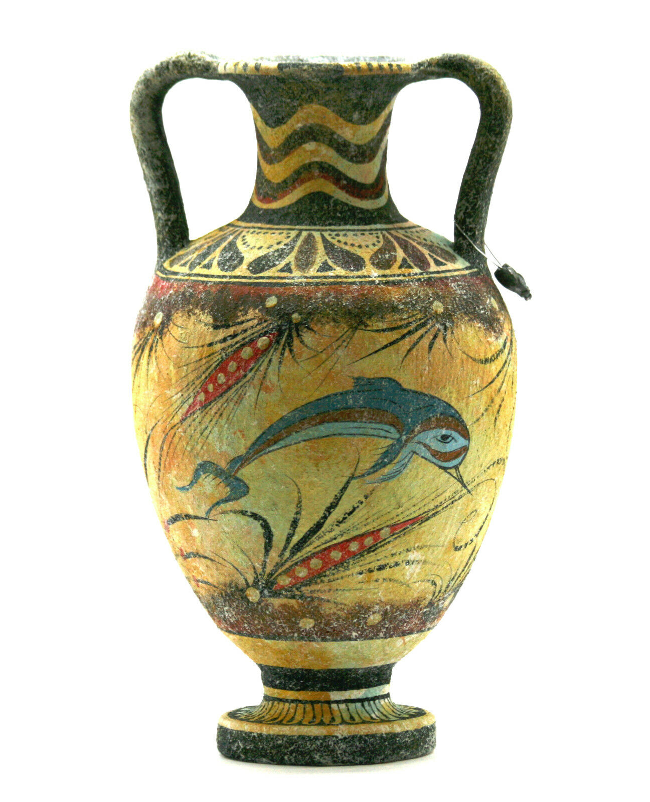 Minoan Vase Pottery Painting Dolphin Ancient Greek Crete Ceramic Knossos