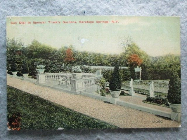 Sun Dial In Spencer Trask\'s Garden, Saratoga Springs, New York Postcard 1911