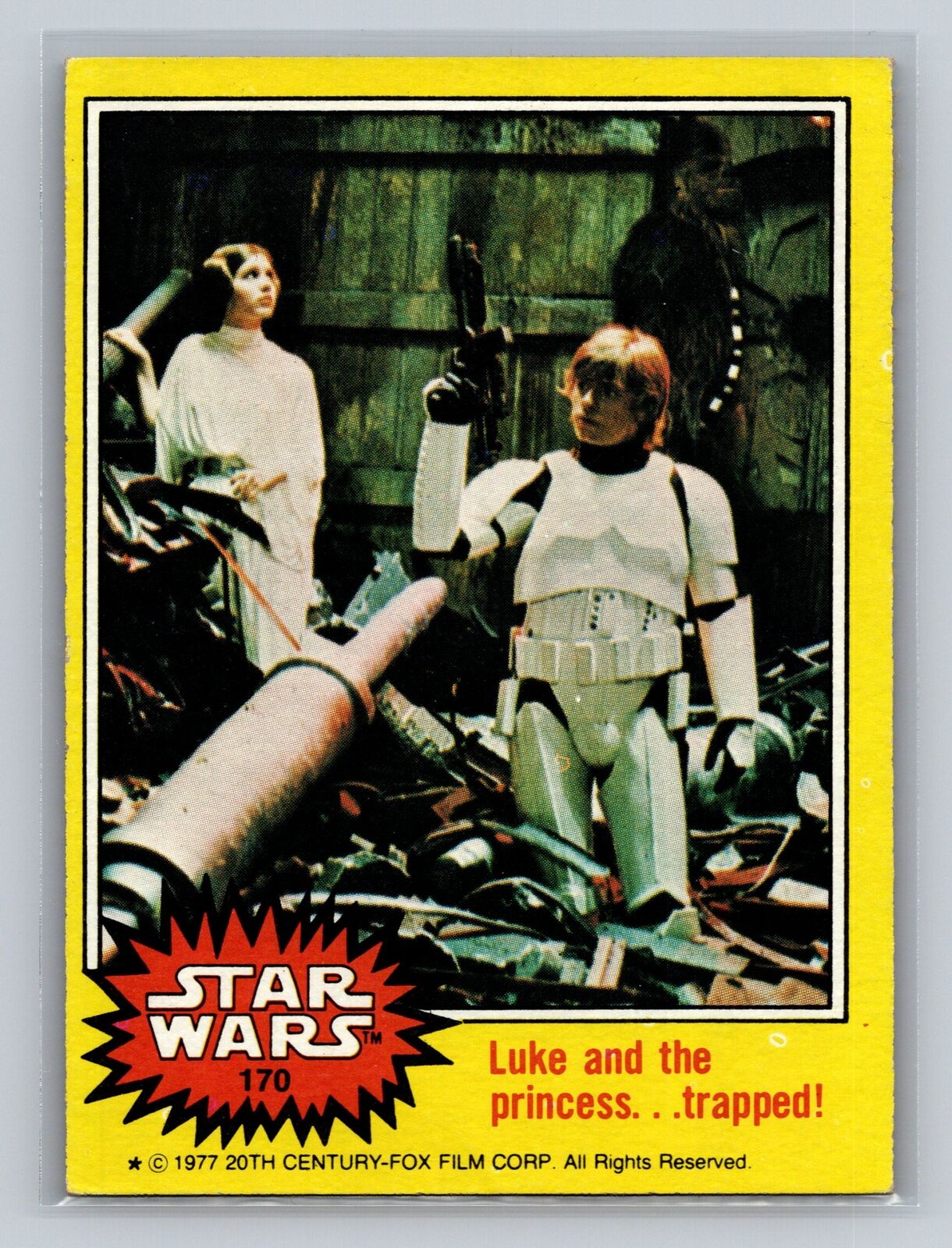 Luke and the princess...trapped 1977 Topps Star Wars #170