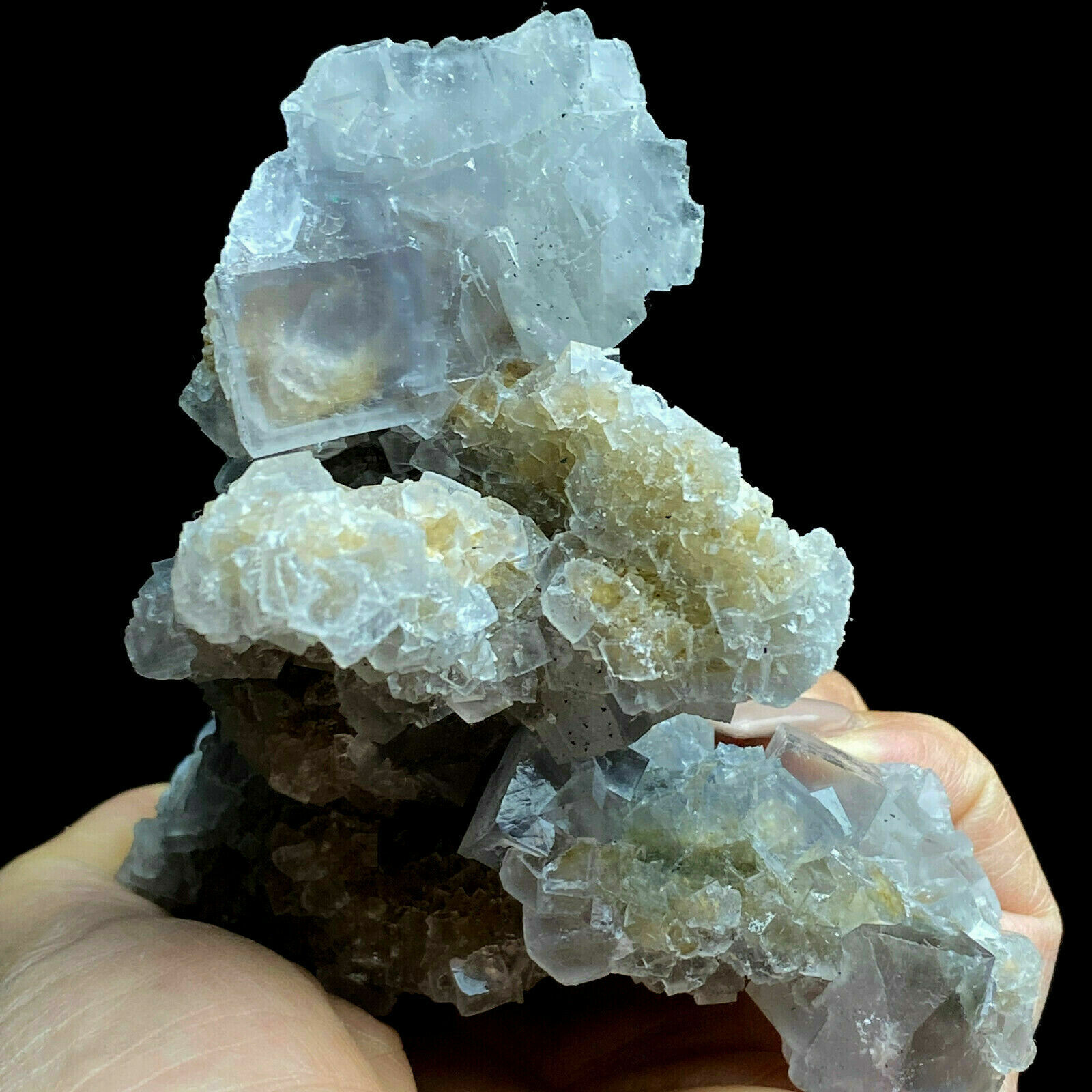 288g Translucent White Cubic Fluorite Crystal Mineral Specimen - Jiangxi