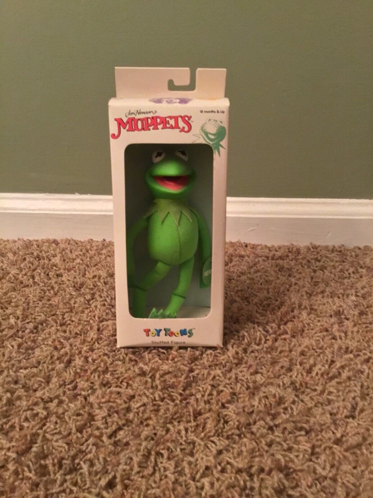 Vintage 1991 Jim Henson’s Muppets Toy Toons Kermit The Frog Stuffed Figure