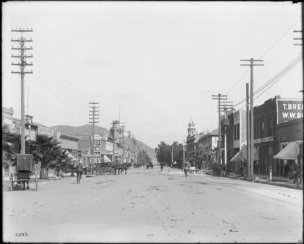 Eighth Street In Riverside Looking West With Mount Rubidoux In Bac - Old Photo