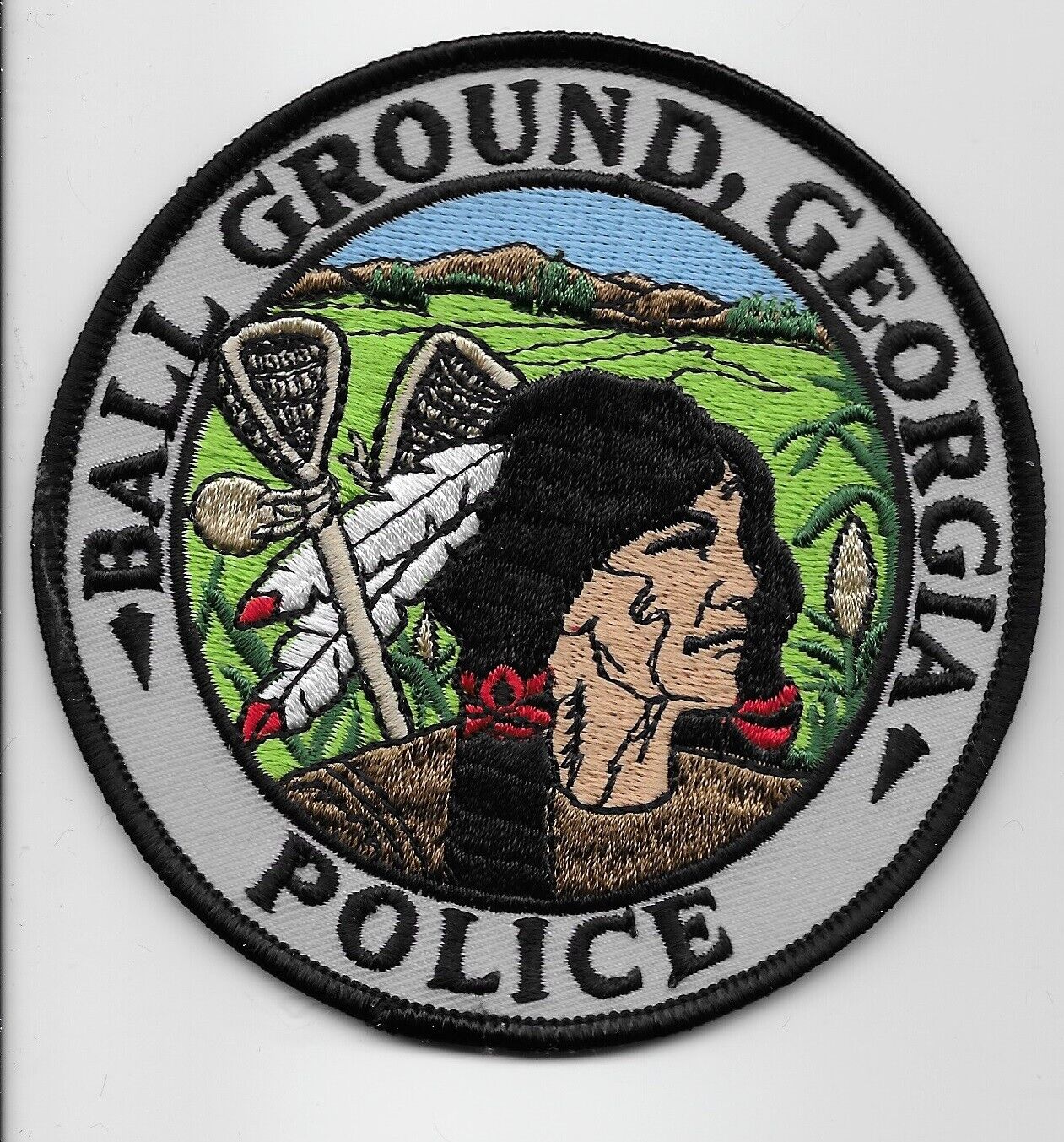 New Ball Ground Police State Georgia GA Scenic Indian head