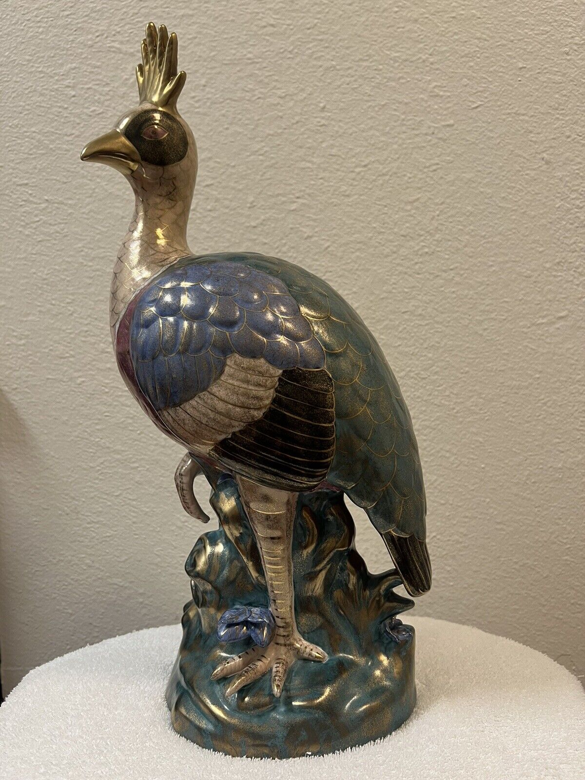 Porcelain Figurine Peacock By Under Strict Supervision By H.F.P MACAU