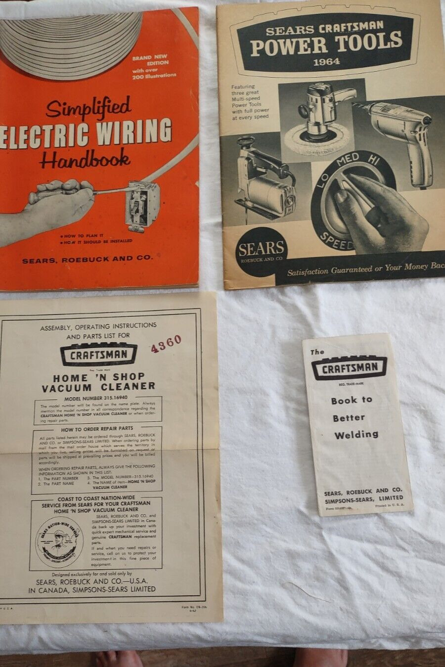 4 Craftsman catalog/brochures 1960\'s