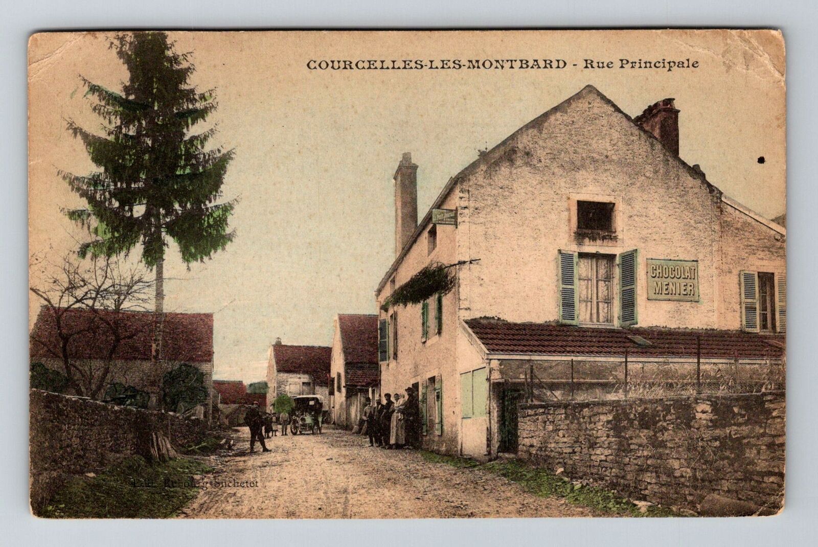 Courcelles Les Montbard-France, Rue Principale, View Of House, Vintage Postcard