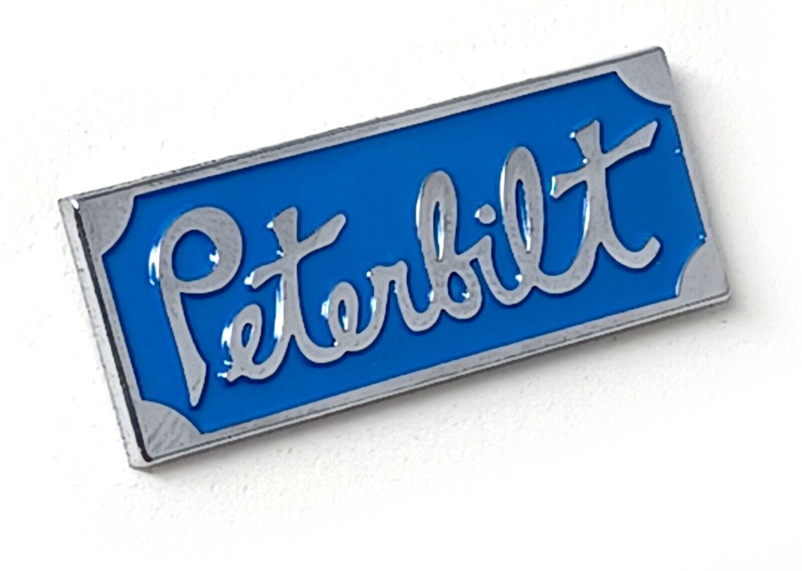 Peterbilt antique emblem lapel enamel hat pin kw kenworth mack metal Blue