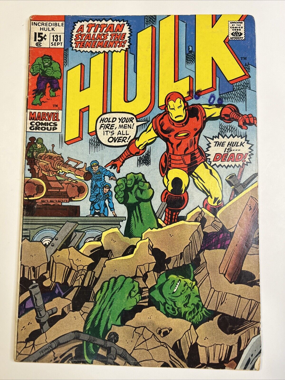 The Incredible Hulk #131 1970 Iron Man 1st Jim Wilson Herb Trimpe (Low Grade)