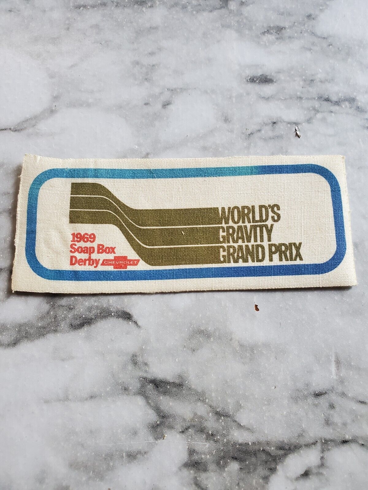 Vintage 1969 Soap Box Derby Chevrolet Grand Prix Sticker Patch Unused