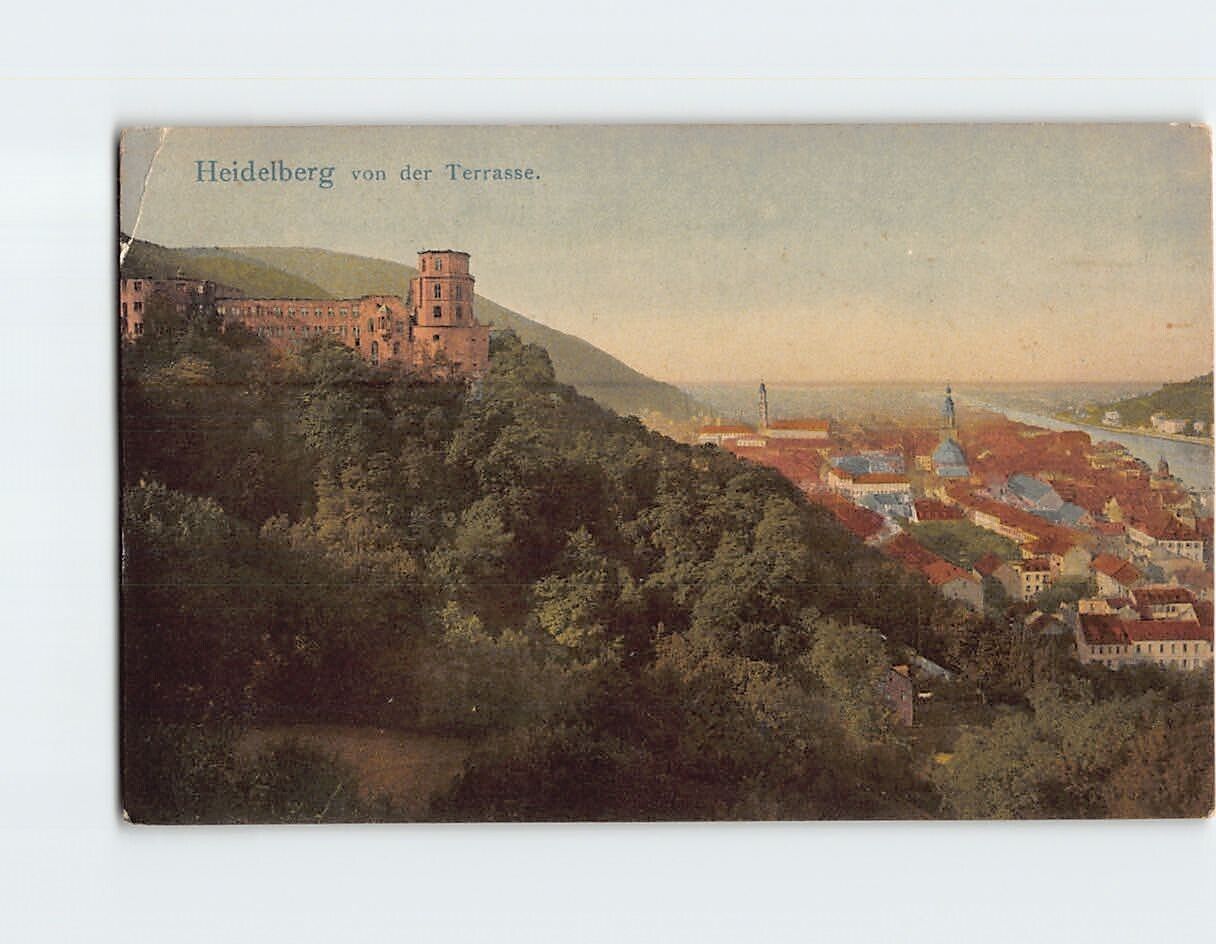 Postcard Heidelberg from Terrace Heidelberg Germany