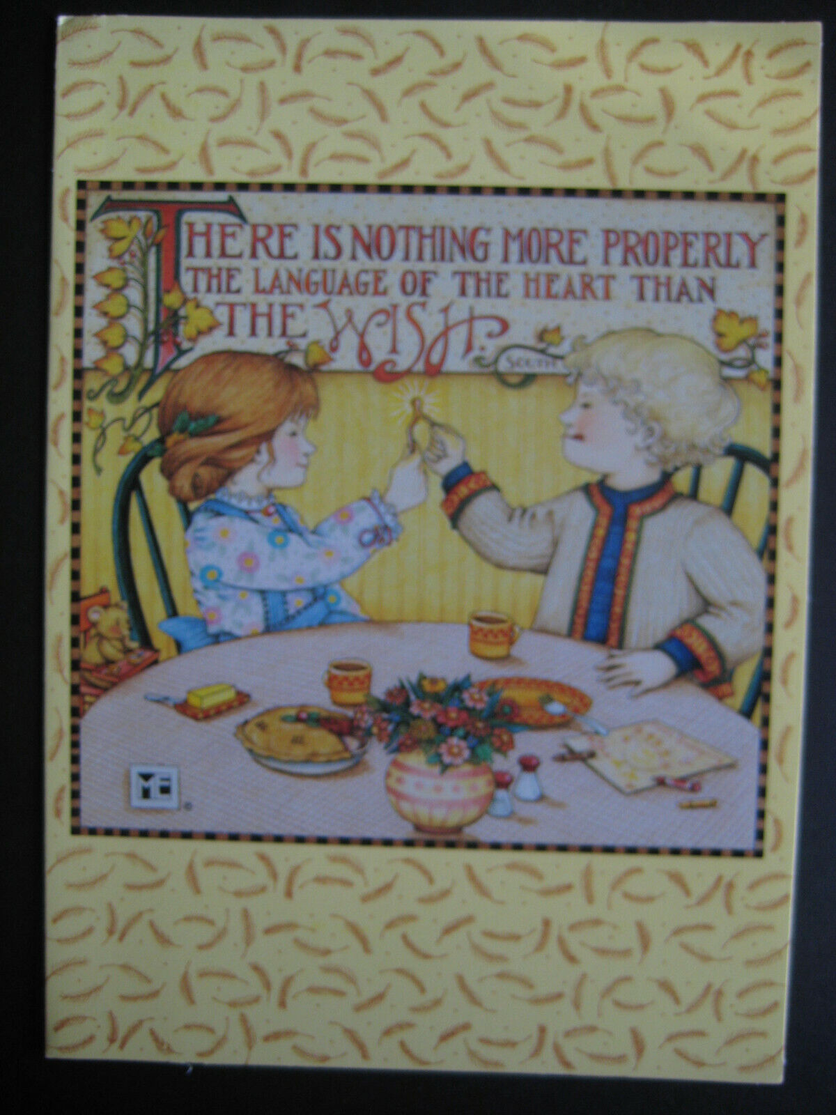 UNUSED 1988 vintage greeting card Mary Engelbreit THANKSGIVING The Wish