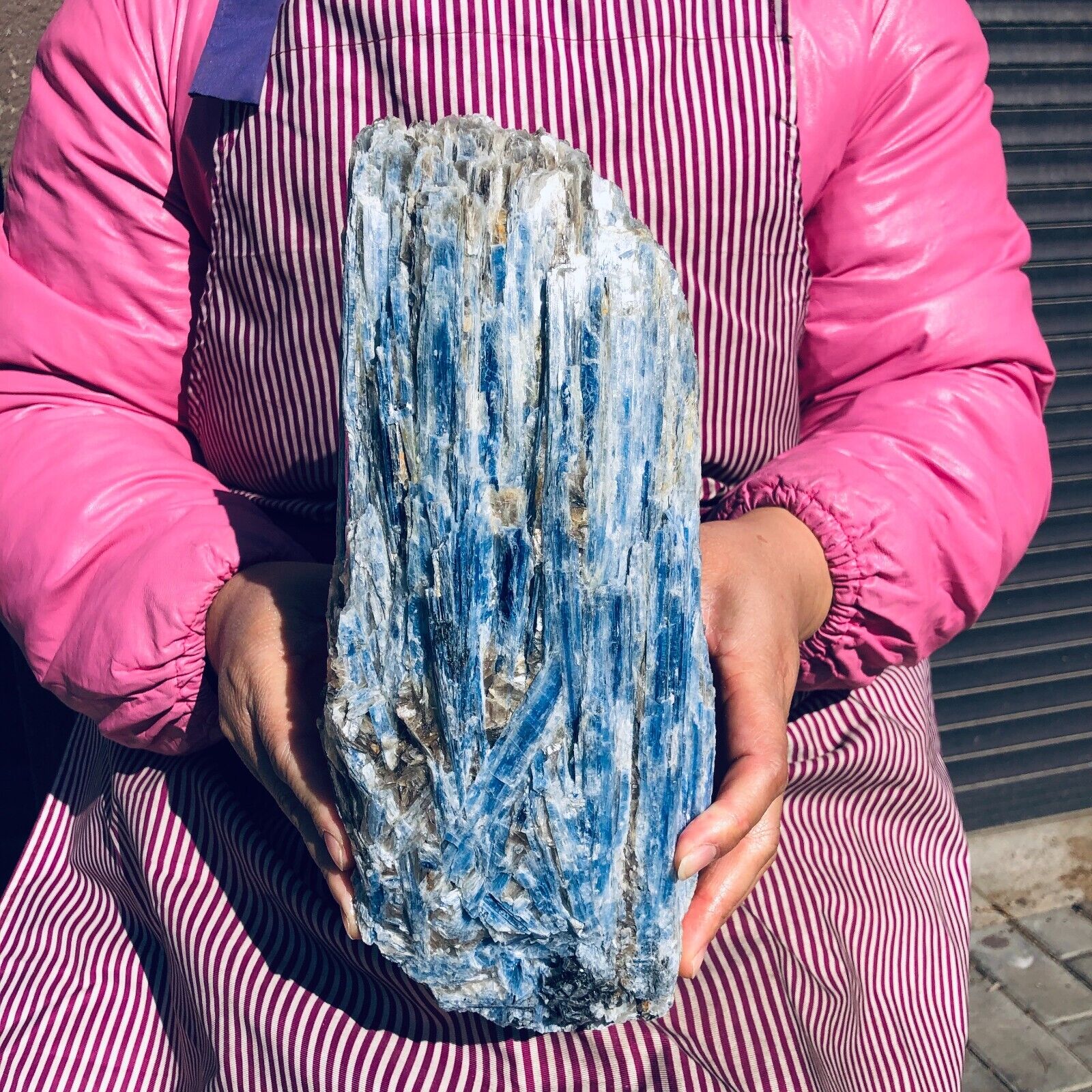 11LB Rare Natural beautiful Blue Kyanite With Quartz Crystal Specimen Healing
