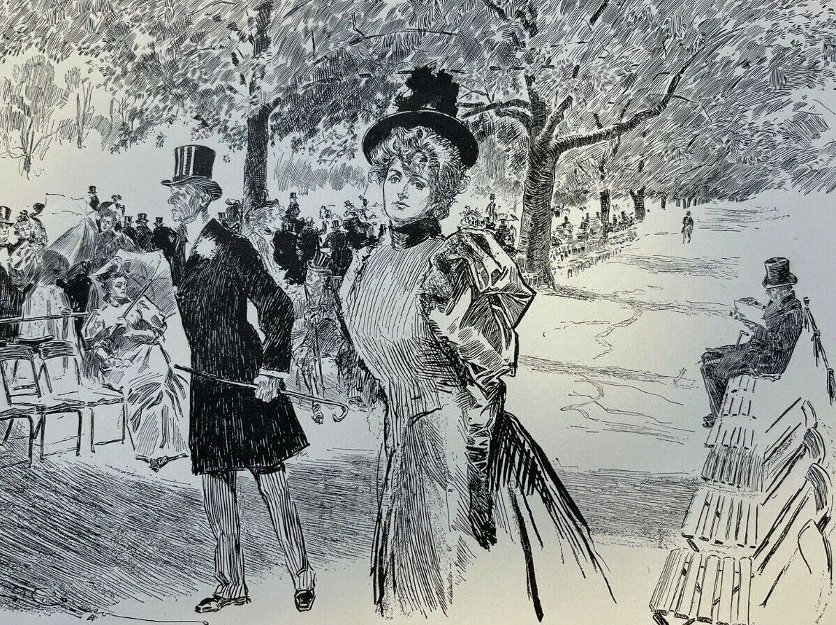 1897 London Parks C. D. Gibson Illustrations