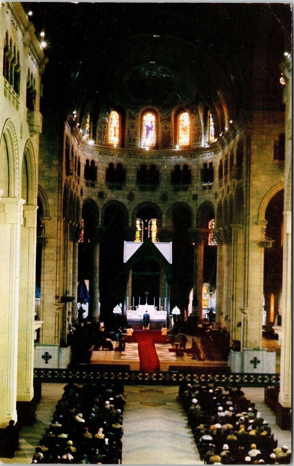 Interior Basilica Quebec Canada Ca Natural Color Card Unposted Vintage Postcard