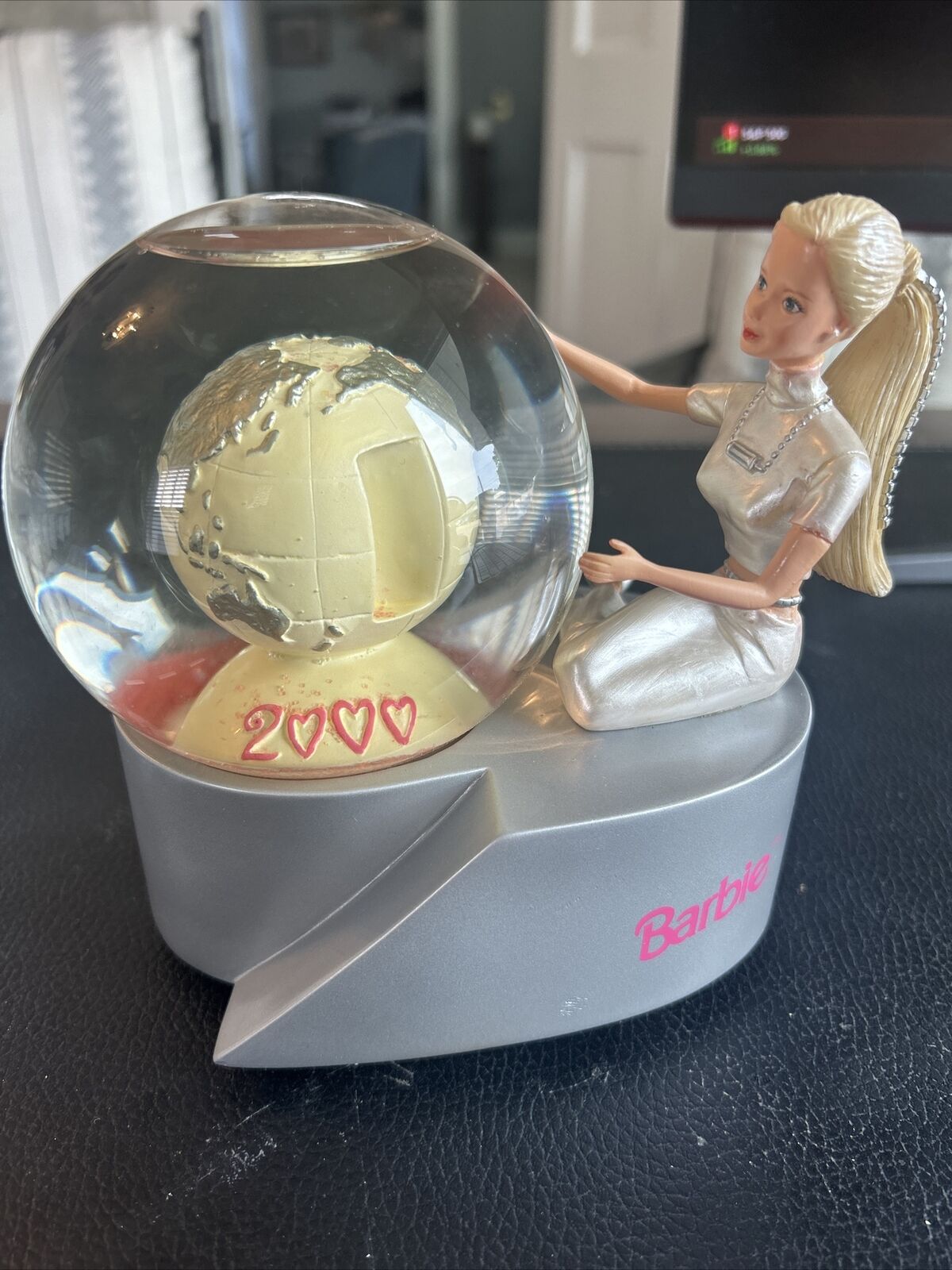 millenium Barbie snow globe New In Box Plays Music Avon