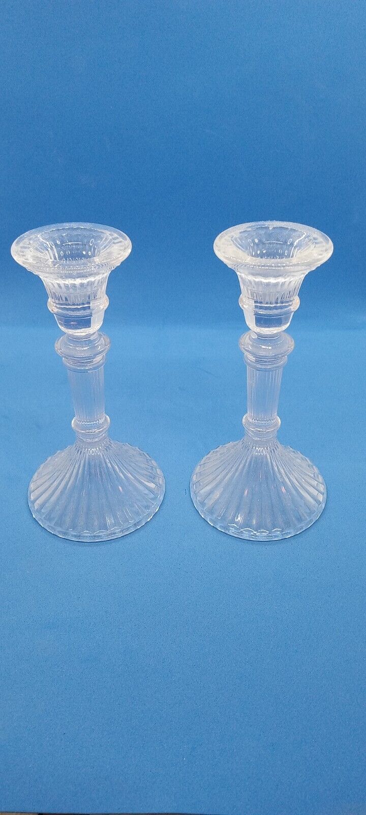 Pretty Glass Candle Holders Set of 2