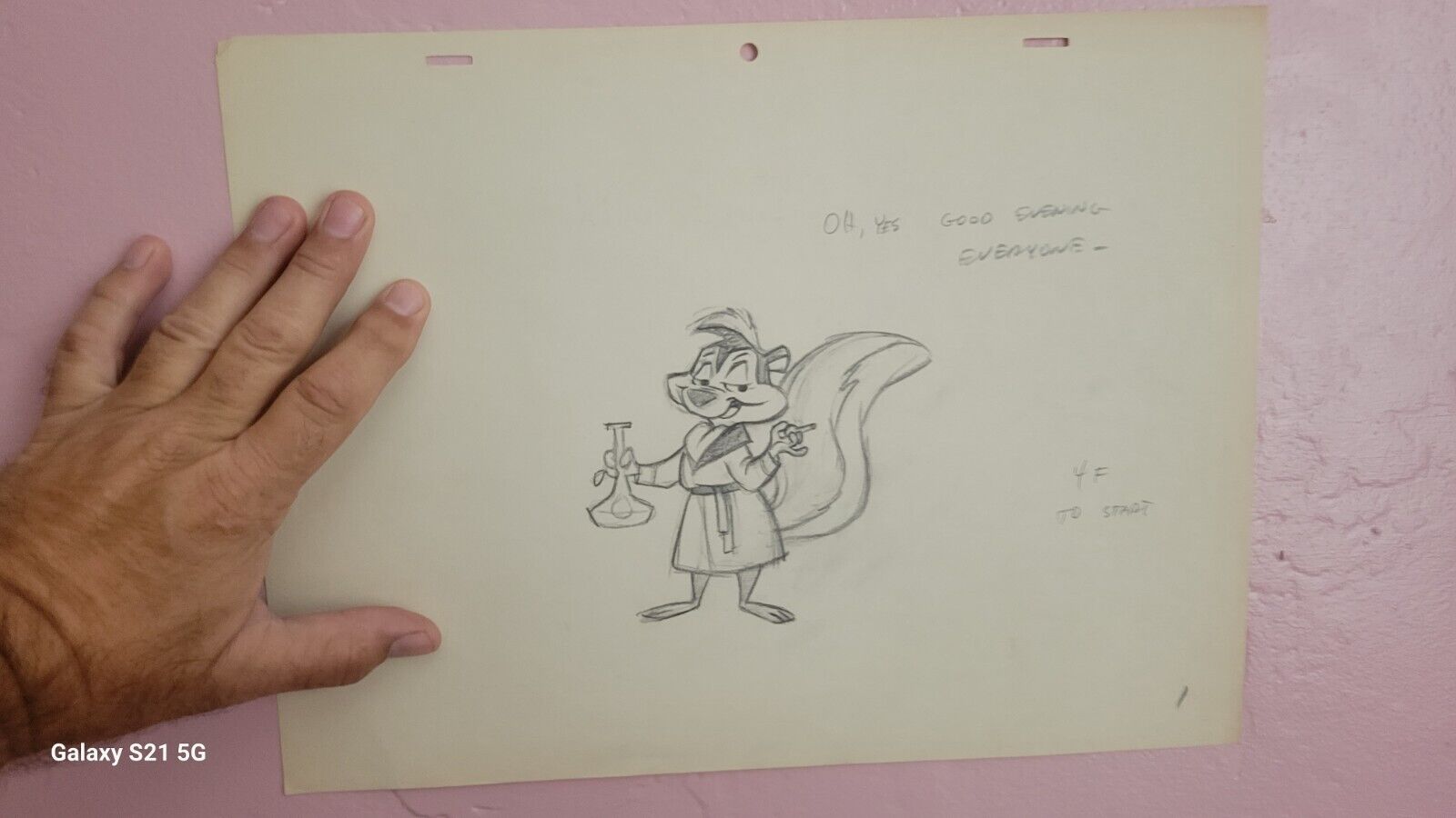 Chuck Jones Original Pencil Production Drawing Pepe Le Pew c1960s #1