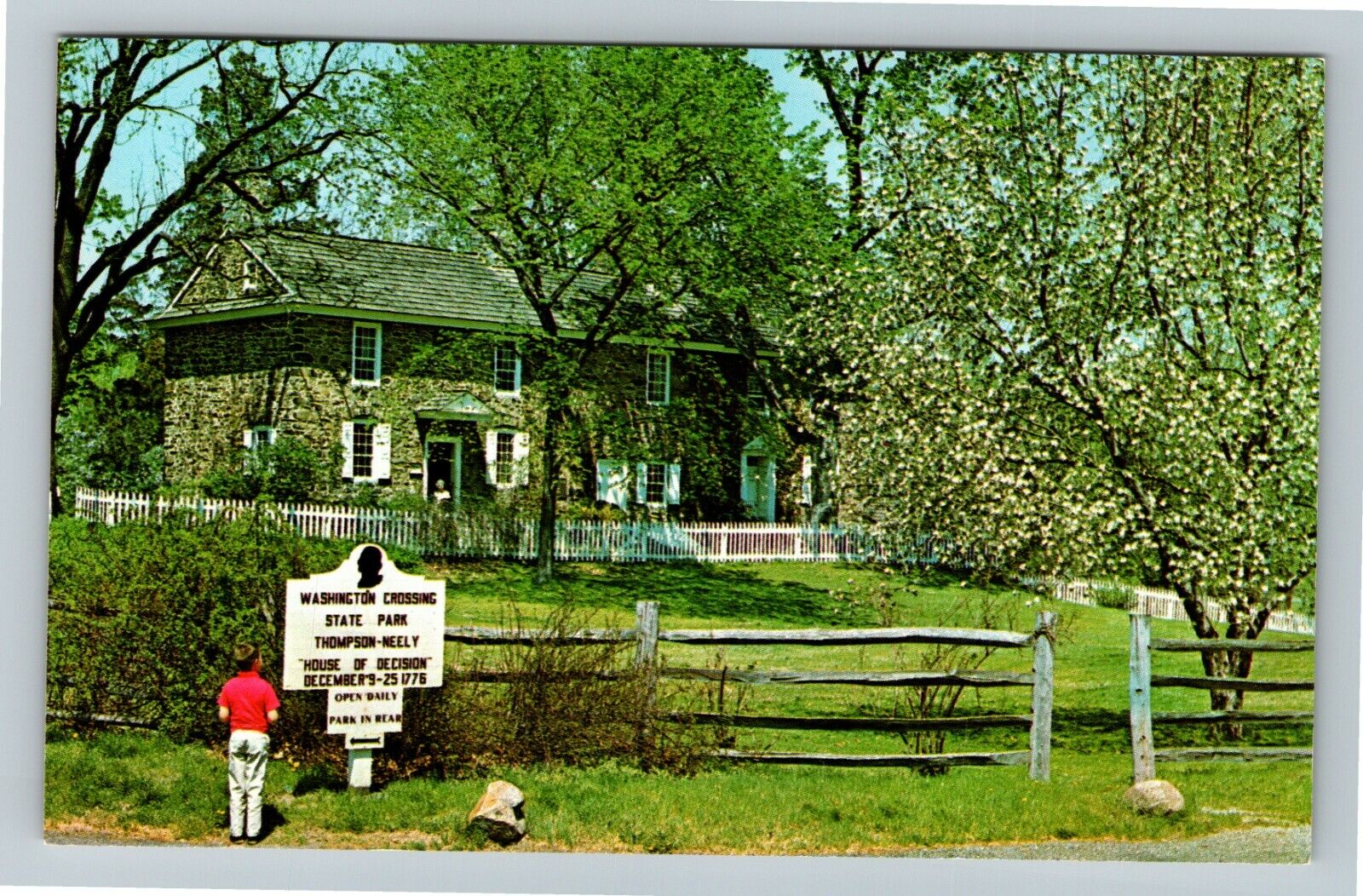 Bucks County PA-Pennsylvania, The Thompson Neely House Vintage Souvenir Postcard