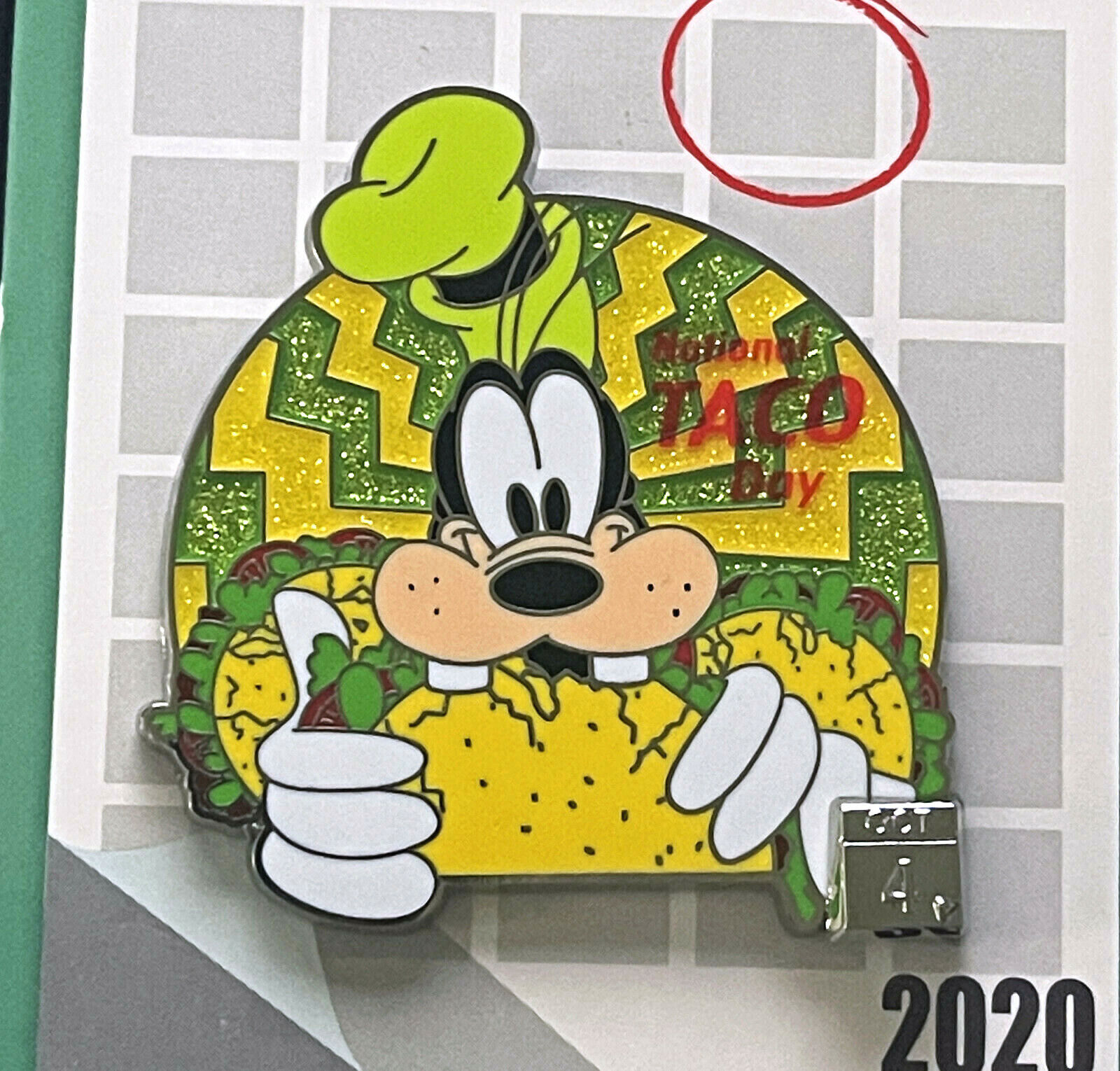 Disney Pin Celebrate Today Series #9 NATIONAL TACO DAY Goofy LE 4000
