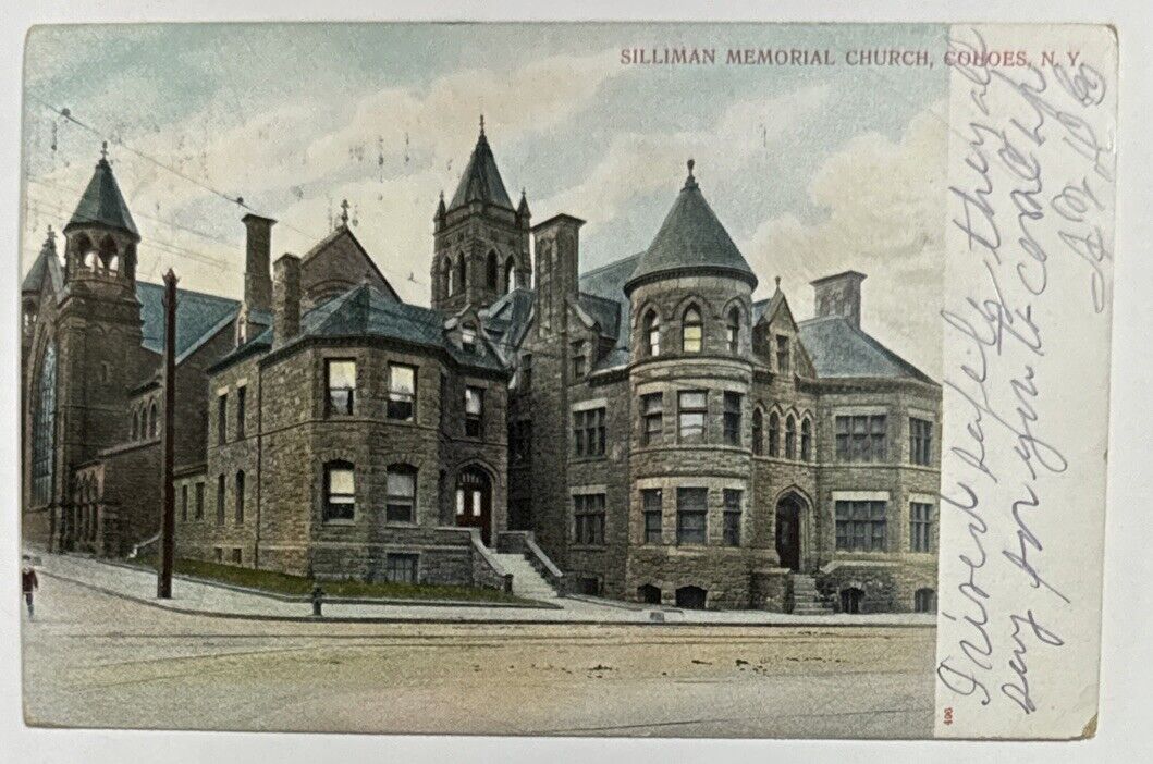 Silliman Memorial Church Cohoes NY New York Early 1900s Antique Postcard