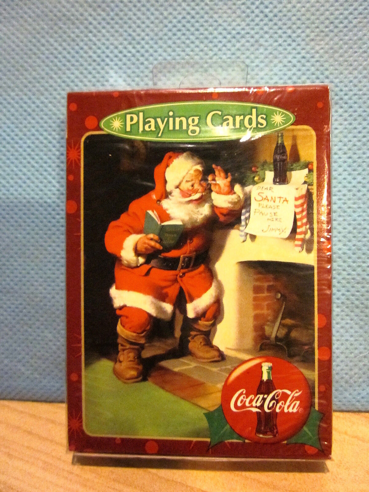 2003 Bicycle Coca Cola Santa At Fireplace Playing Cards Sealed