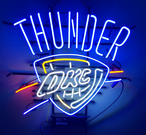 New Oklahoma City Thunder 24x20 Neon Light Sign Lamp Beer Bar Wall Decor
