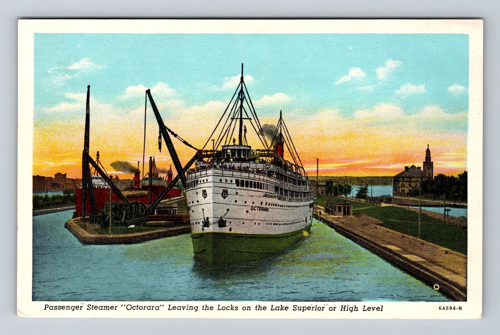 MI-Michigan, Passenger Steamer On Lake Superior, Antique, Vintage Postcard