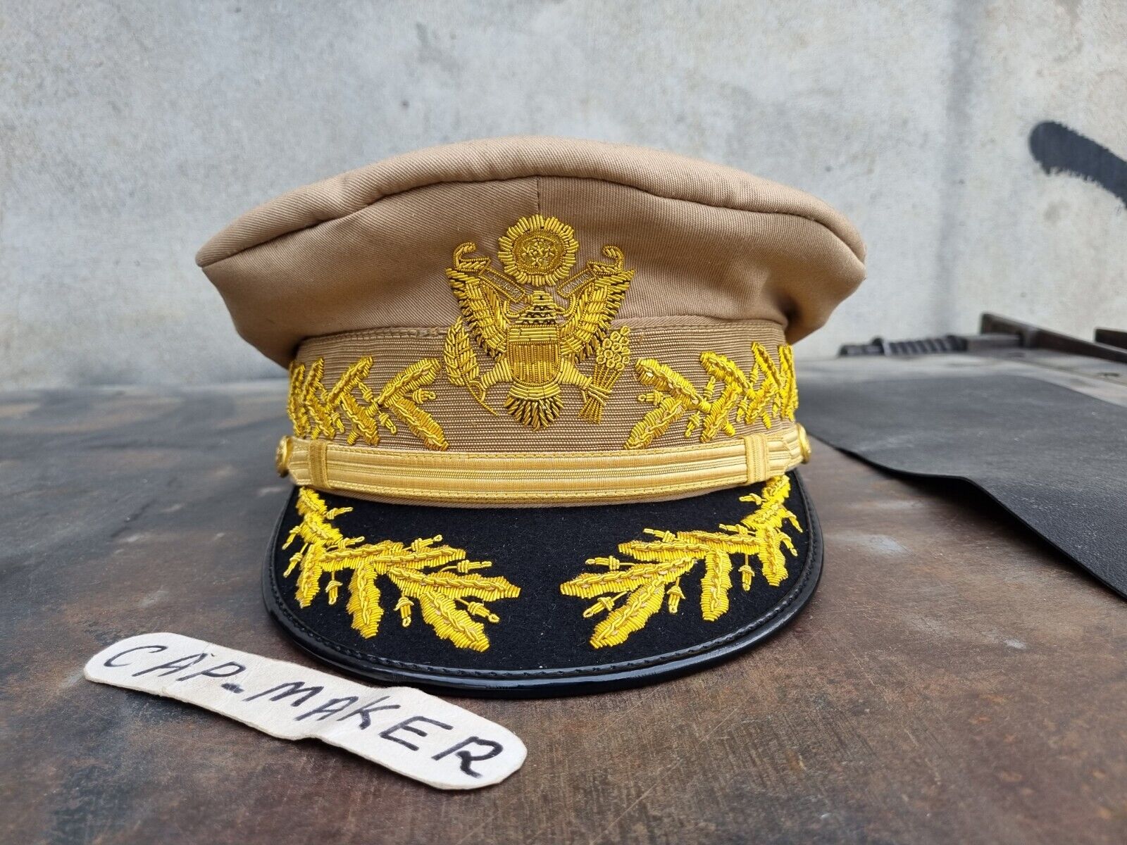 USA ARMY GENERAL DOUGLAS MACARTHUR AUTHENTIC UNIFORM NEW KHAKI HAT