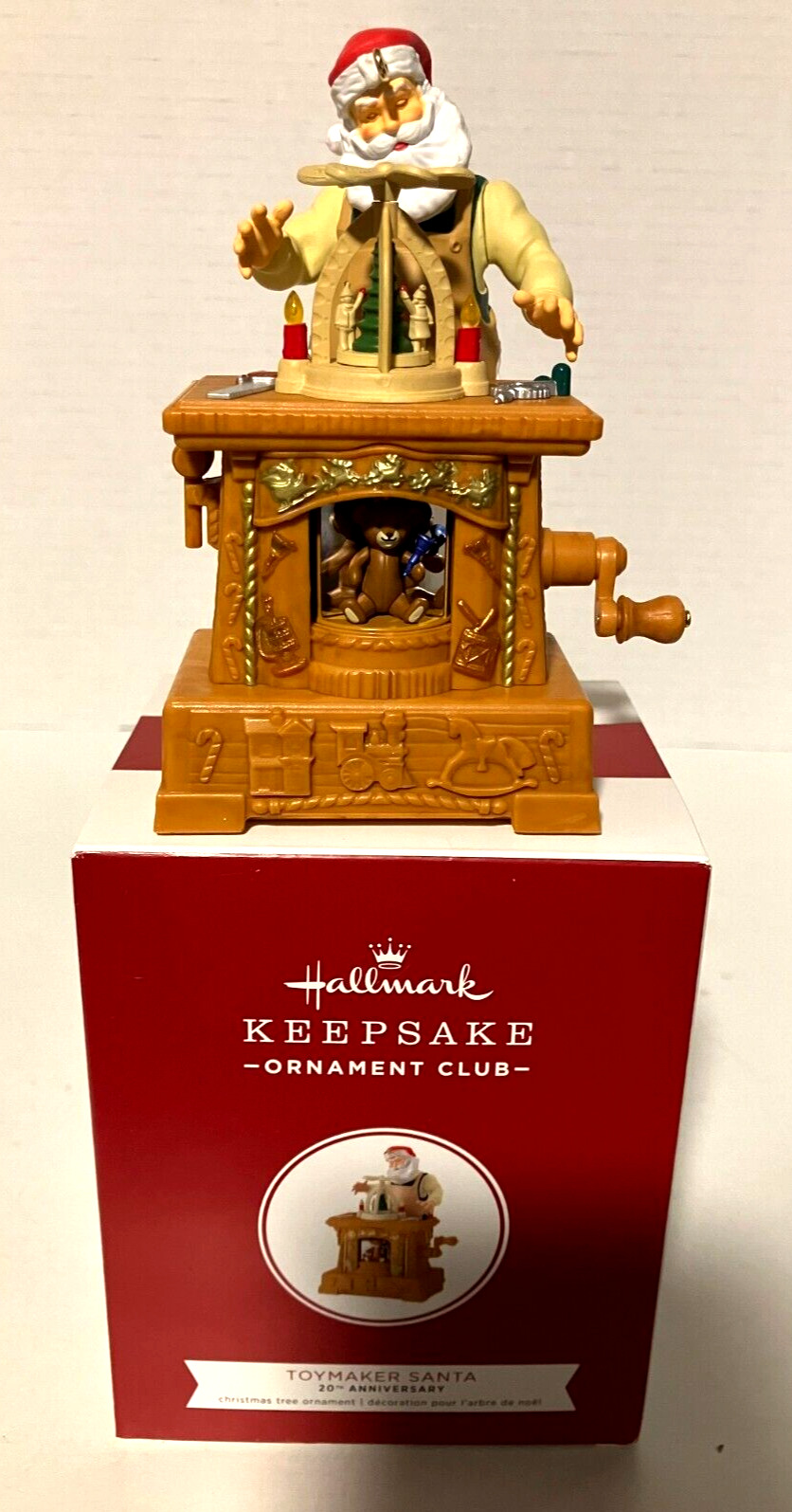Hallmark Keepsake Ornament Club Toymaker Santa 20th Anniversary Exclusive 2019