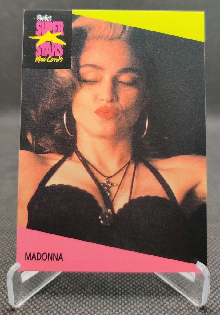 1991 Pro Set Super Stars Music PROMO Card Madonna No Number trading card
