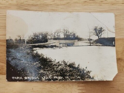PARK BRIDGE-Lake Park OA #7101 -Defender Vintage Postcard -1900\'s
