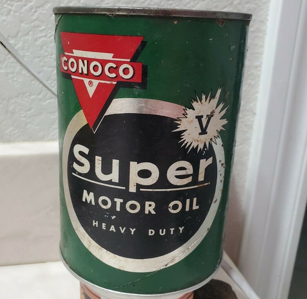 1950's Conoco Super Heavy Motor Oil 1 Liter