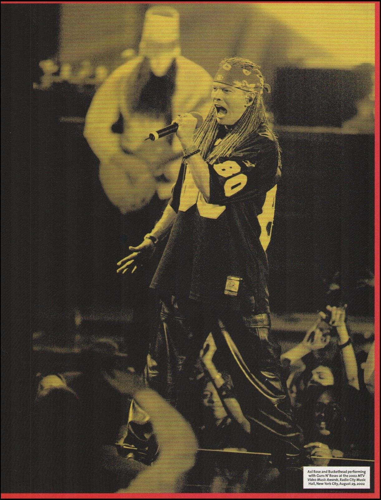 Axl Rose Guns N' Roses 2002 MTV Video Music Awards Show pin-up photo Buckethead