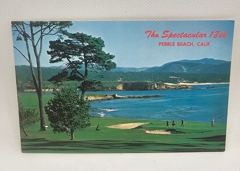 VTG Ephemera Postcard Unposted spectacular 18th pebble beach CA golf RPPC