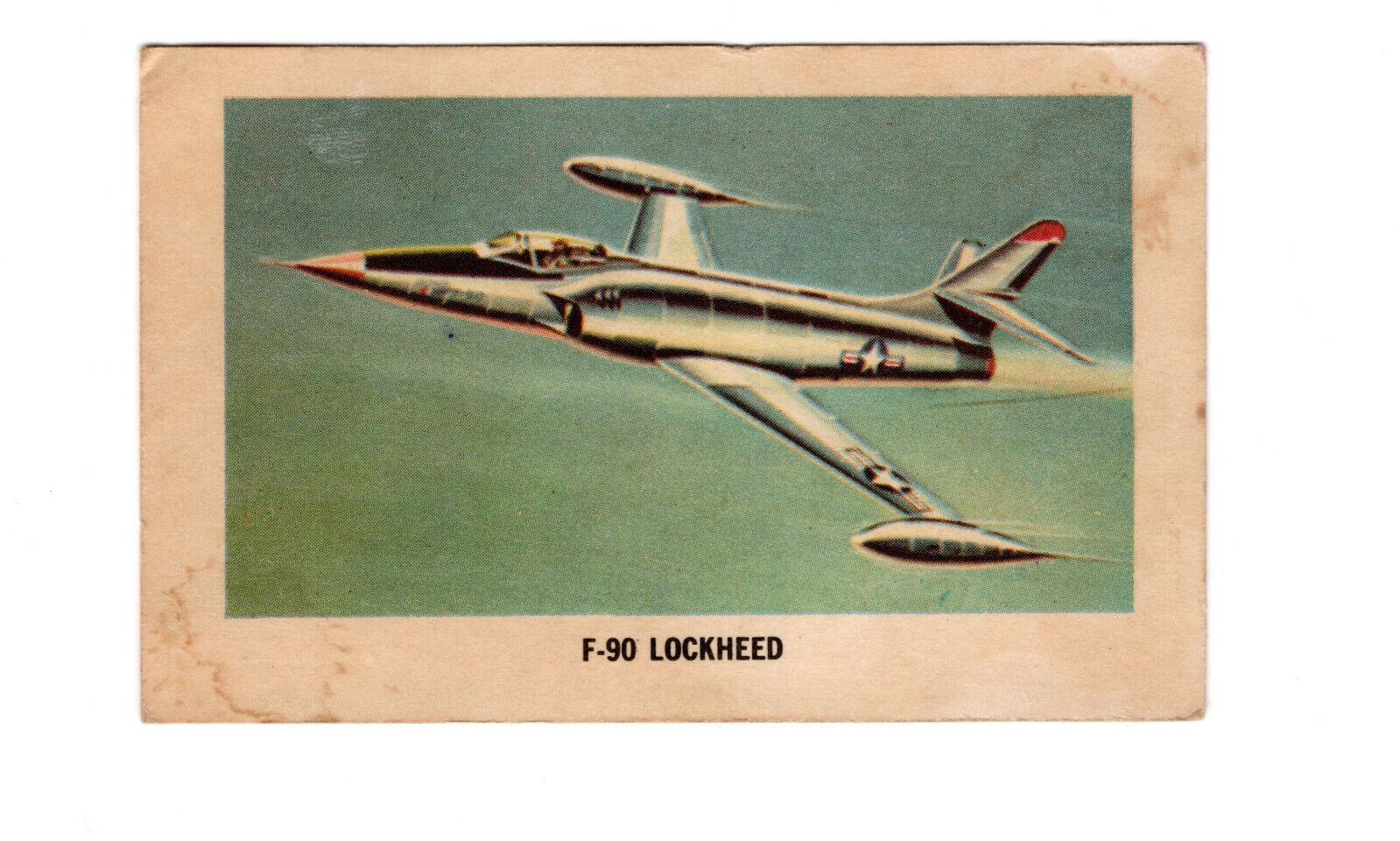 1959 Sicle Trading Card_Joe Lowe Corp. - No. A-9_ F-90 Lockheed - Ungraded