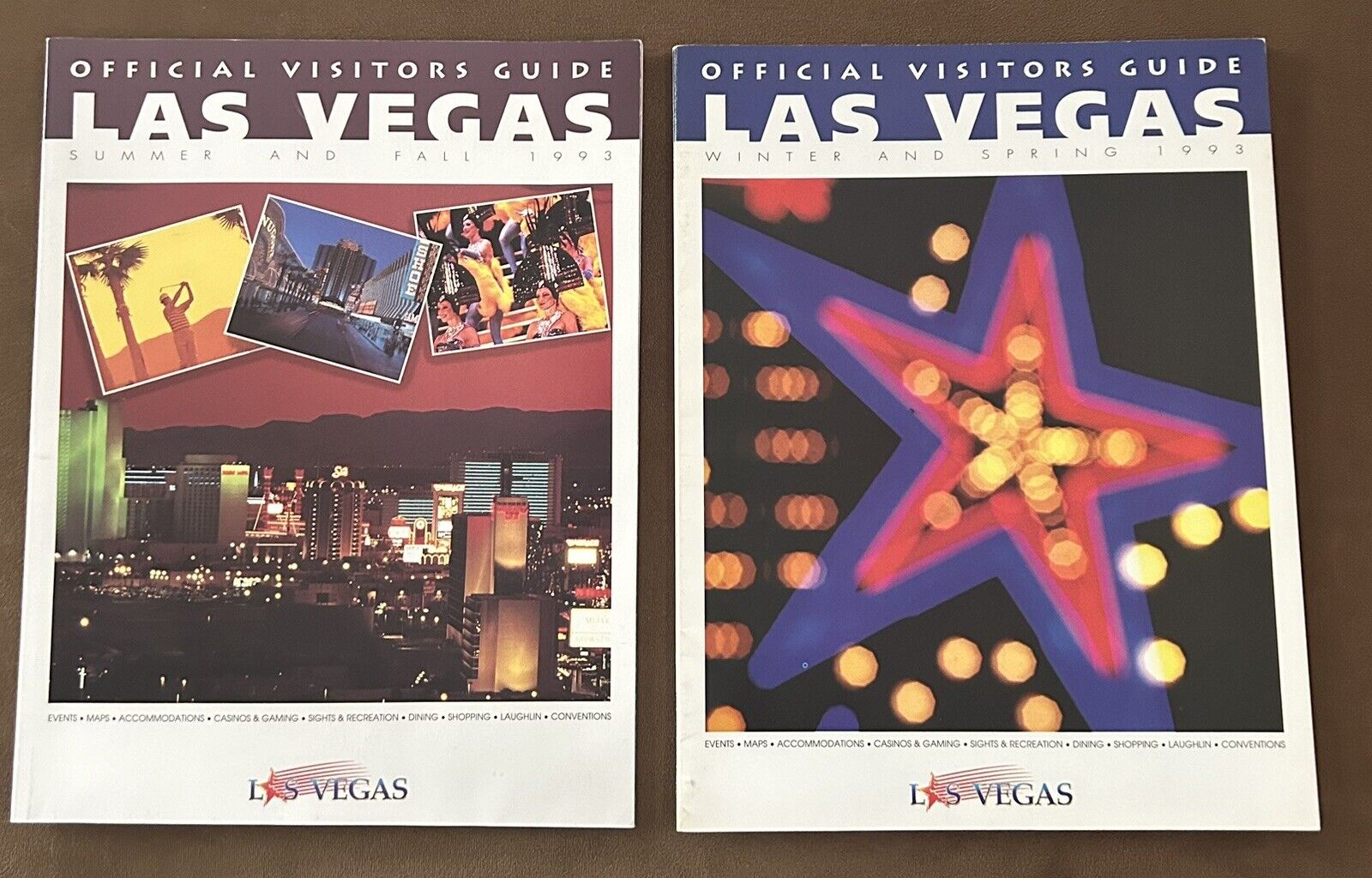 OFFICIAL LAS VEGAS Visitors Guide Magazines Summer & Fall Winter & Spring 1993