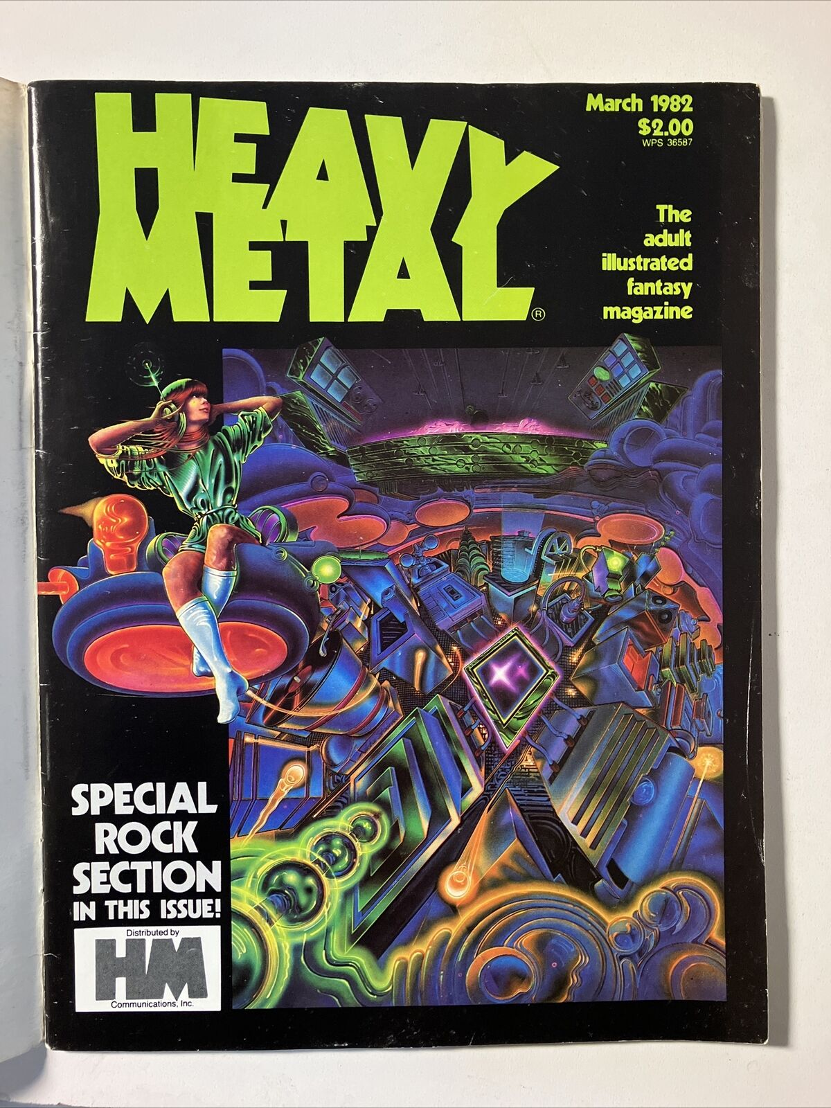 Heavy Metal Magazine March 1982 VG+ With original Subsciption Cover Still Intact
