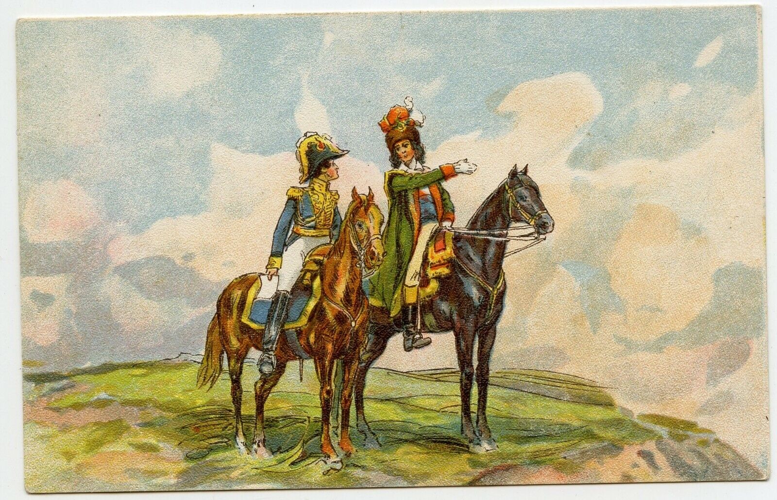 Marshal of Napoleon France King of Naples  Murat Russian Postcard by Baxman Lit.