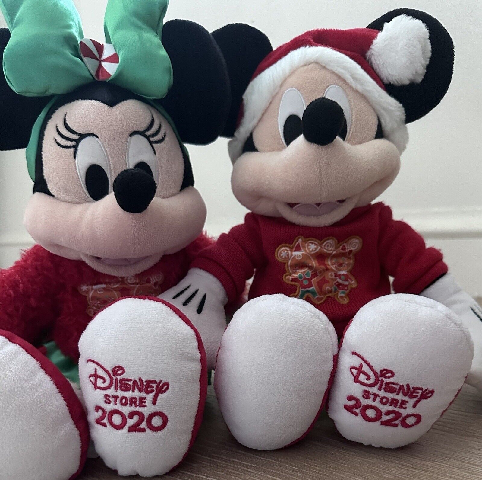 Disney|Set of 2|2020 Mickey & Minnie Holiday Plush