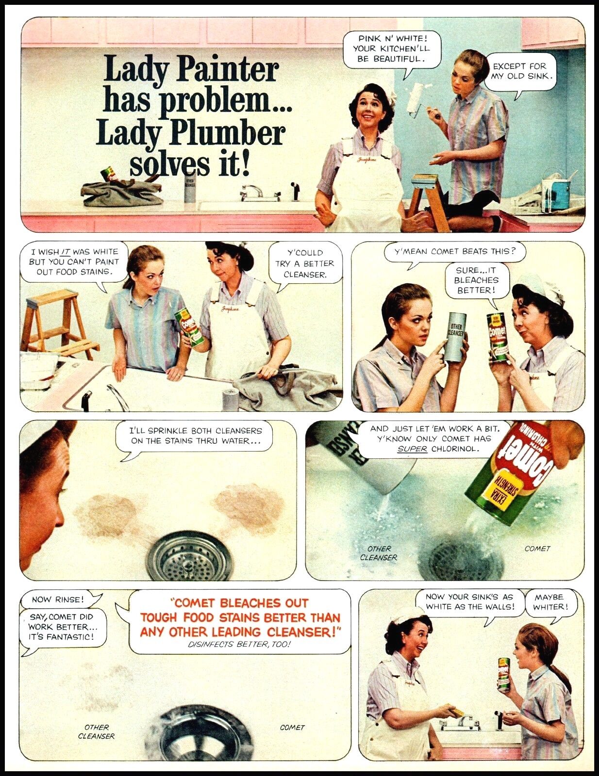 1968 Jane Withers Comet Josephine the Plumber vintage photo Print Ad  ADL13