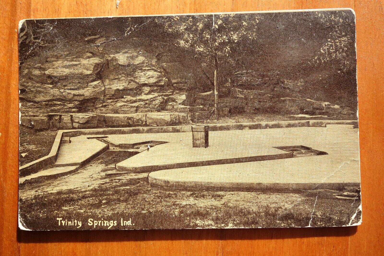 Trinity Springs, INDIANA postcard DPO postmark