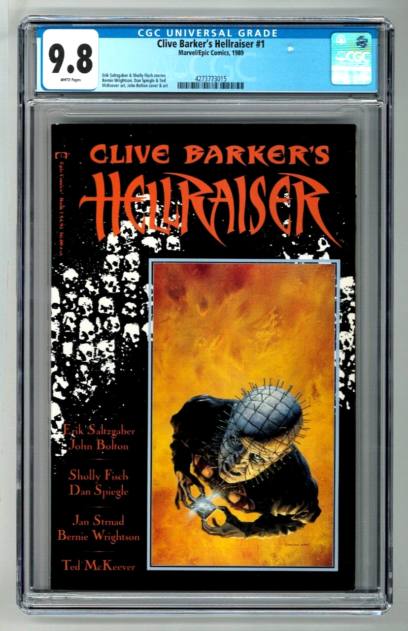 CLIVE BARKER’S HELLRAISER #1 (CGC 9.8 NM/MINT) Marvel/EPIC Comics 1989 1st Print