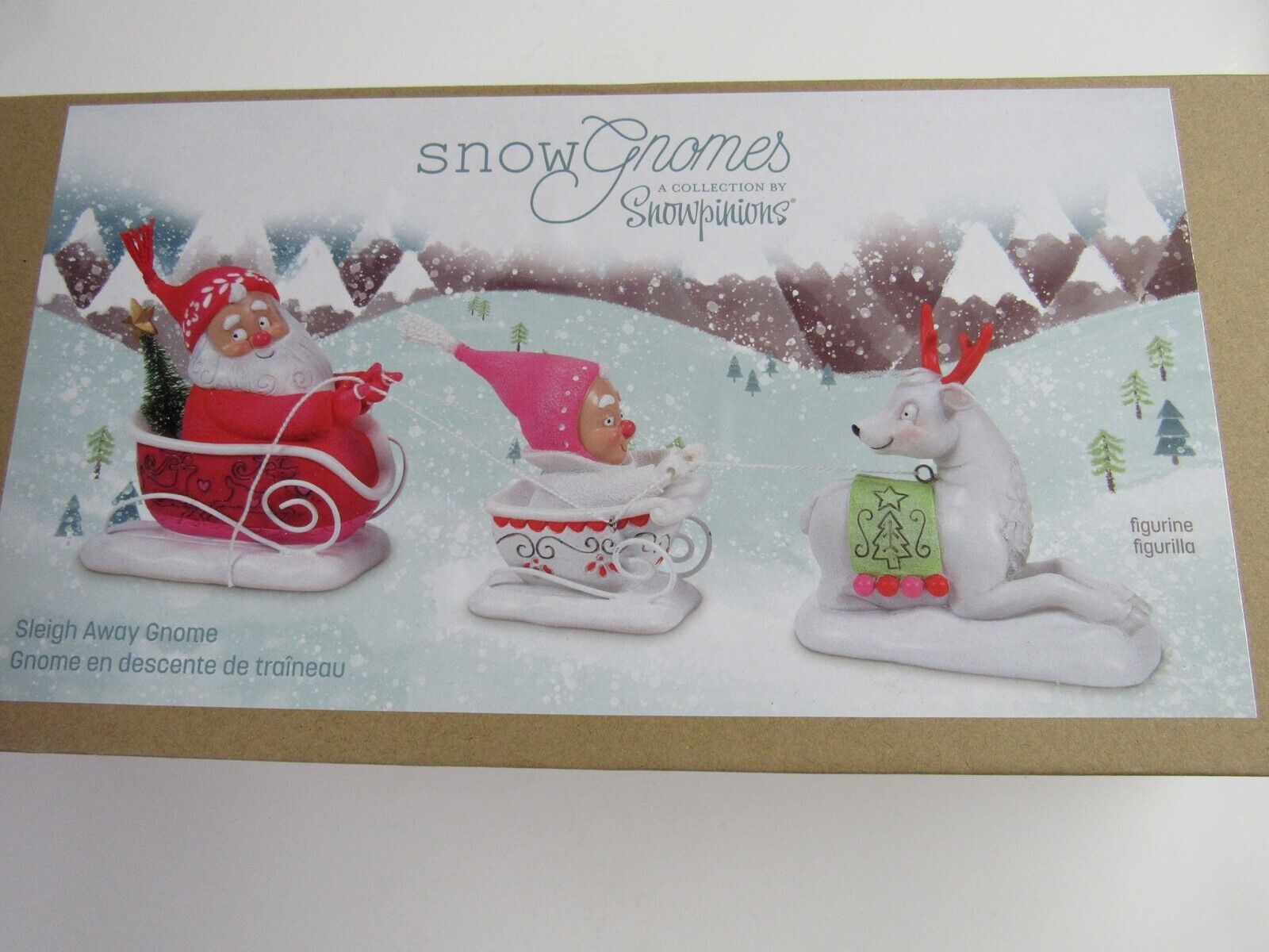Dept 56 Snowpinions SLEIGH AWAY GNOME Snow Gnome Figurine 600357 New in Box 