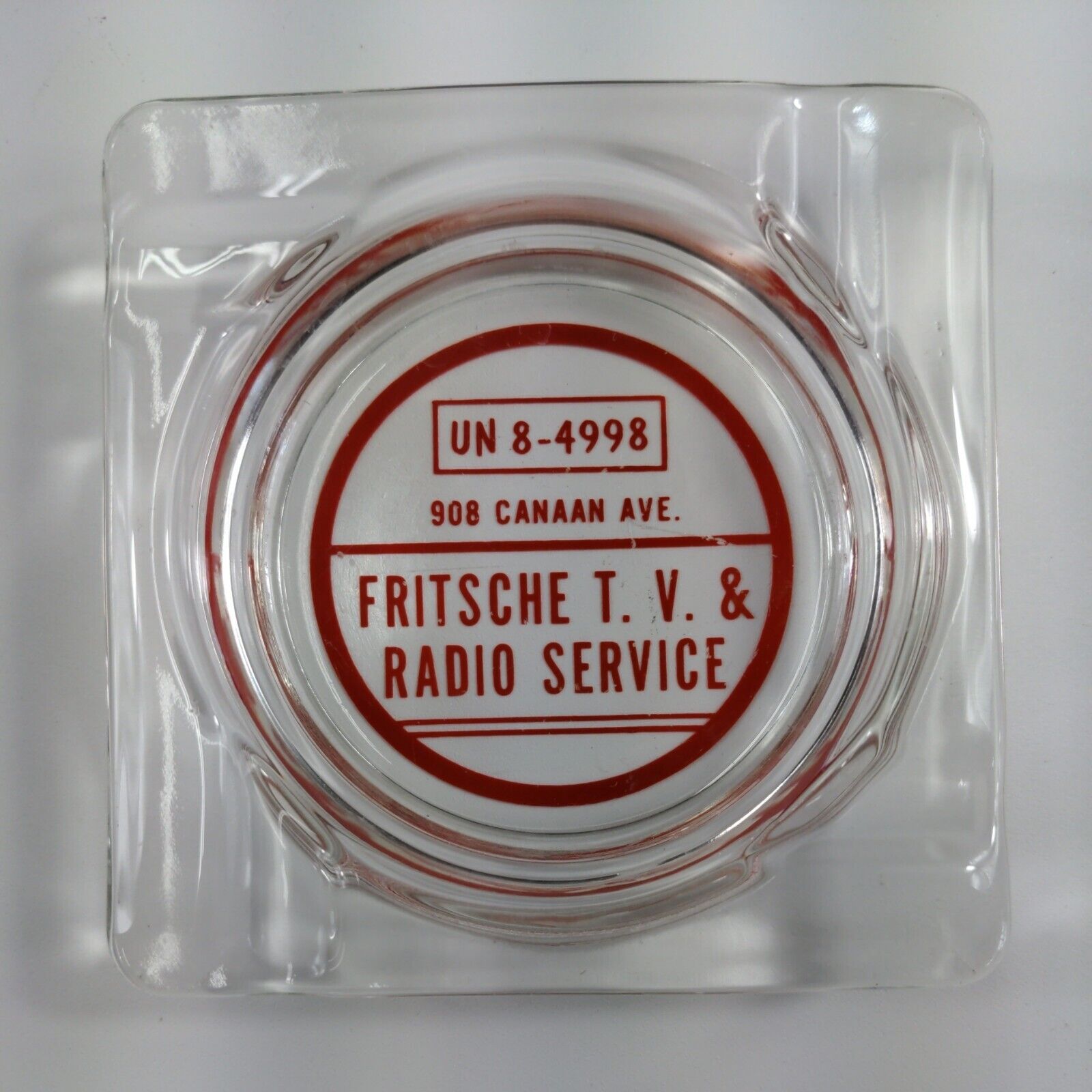 Vintage UN 8-4998 S. Louis Fritsche TV & Radio Service Ashtray