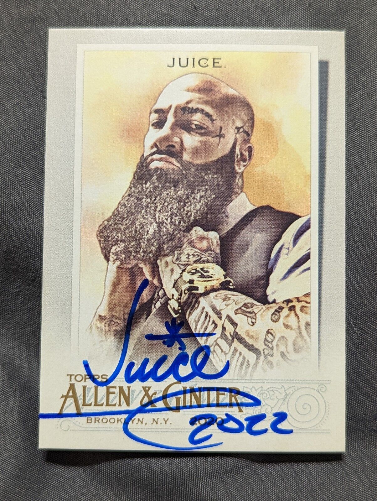 2020 Topps Allen & Ginter Hugo Juice Tandron Autographed Barber Auto MLB Marlins