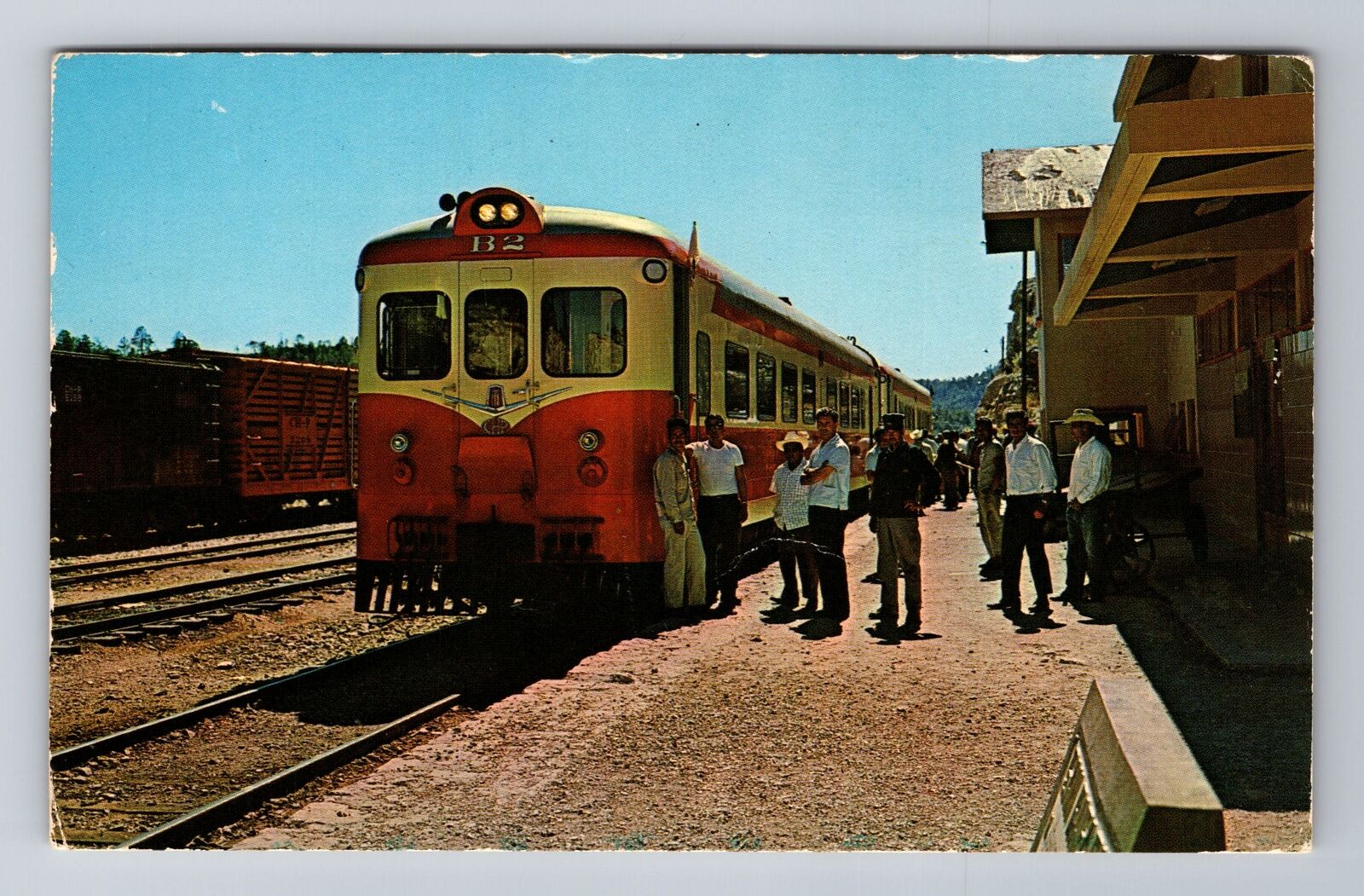 Estacion San Rafael, Train, Transportation, Antique, Vintage Souvenir Postcard
