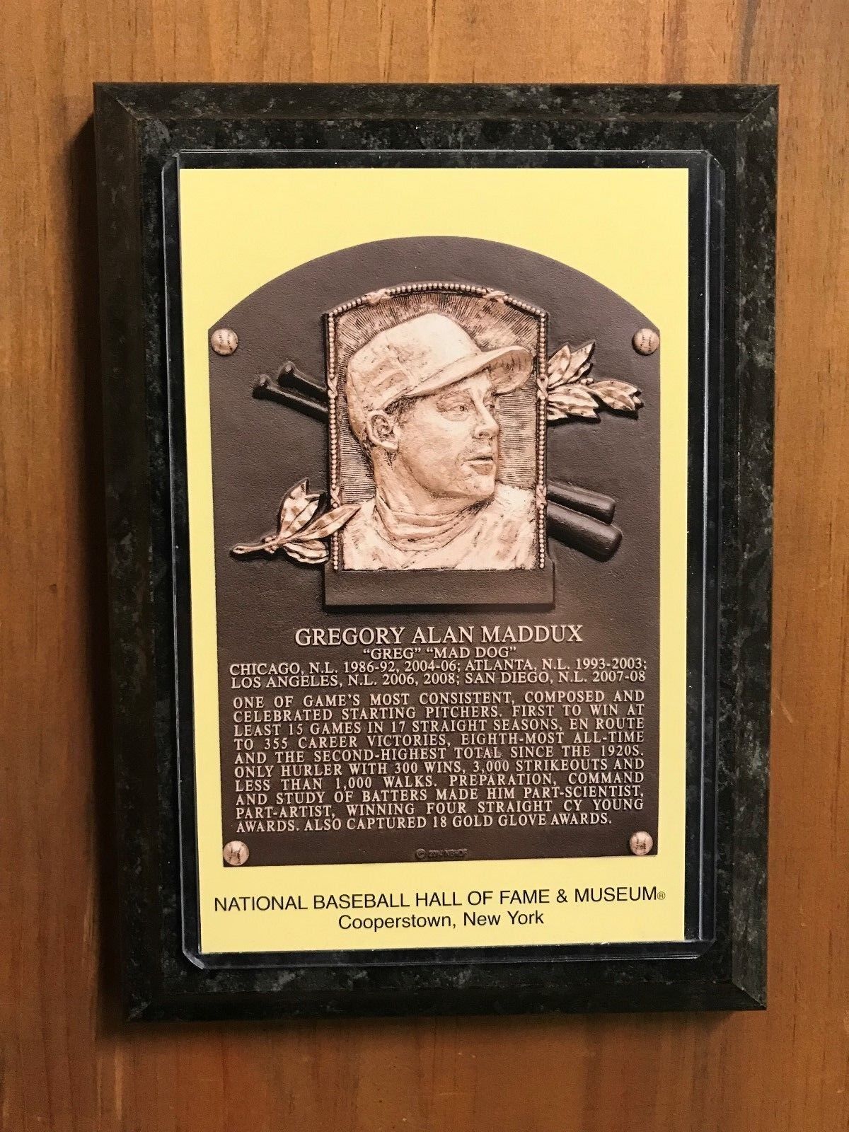 Greg Maddux - Baseball Hall of Fame Induction - Ready to Hang Wall Plaque